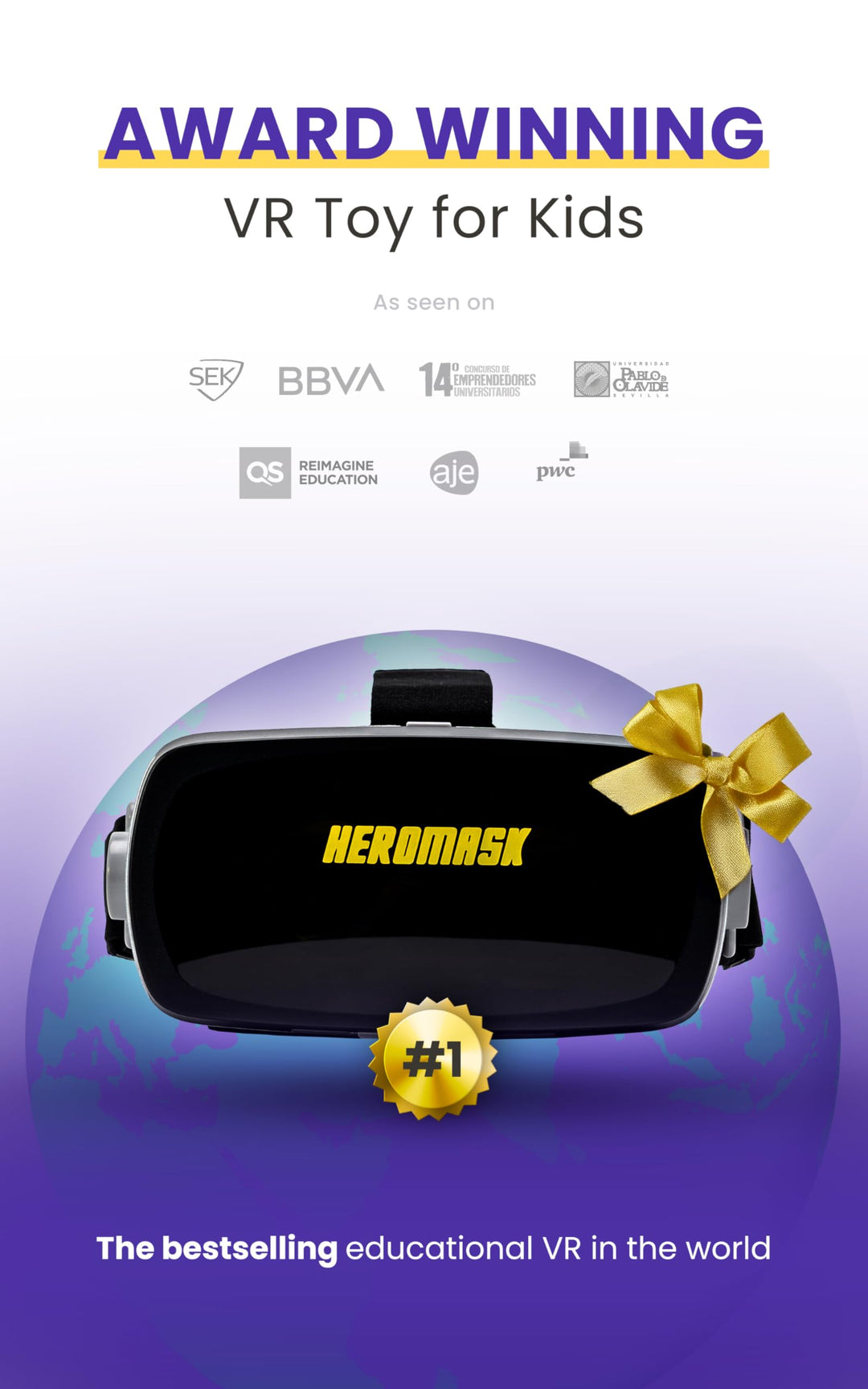 Heromask Educational VR Headset, Spanish Games, Kids