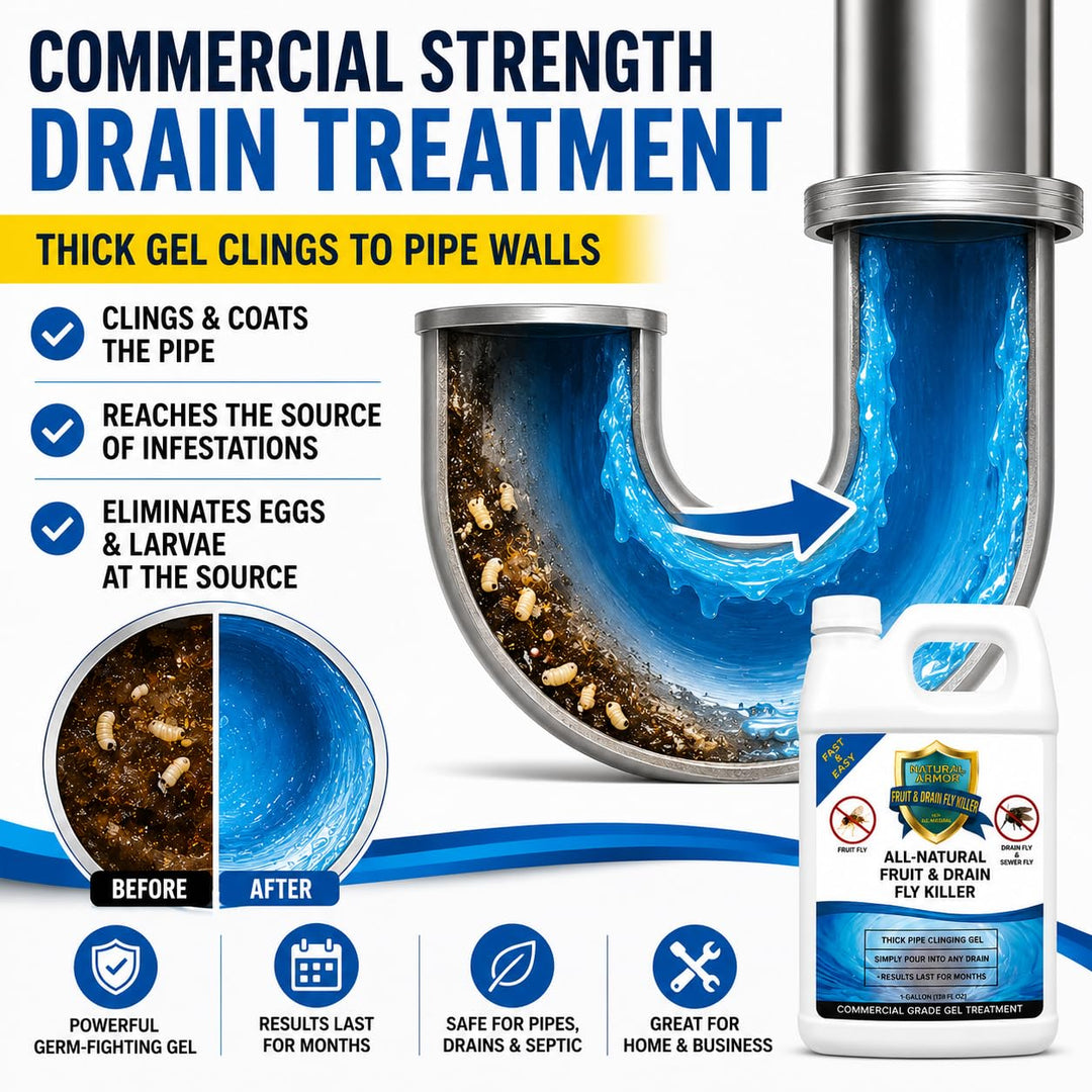 Natural Armor Fruit Fly And Drain Fly Killer Drain Gel, 1 gal