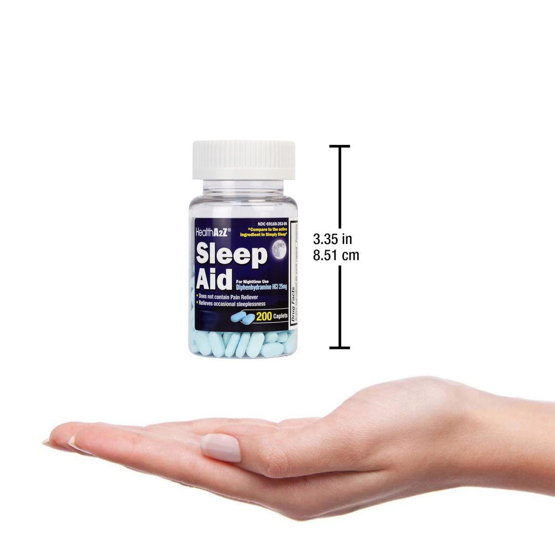 HealthA2Z Diphenhydramine HCl Sleep Aid, 25 mg, 200 Count