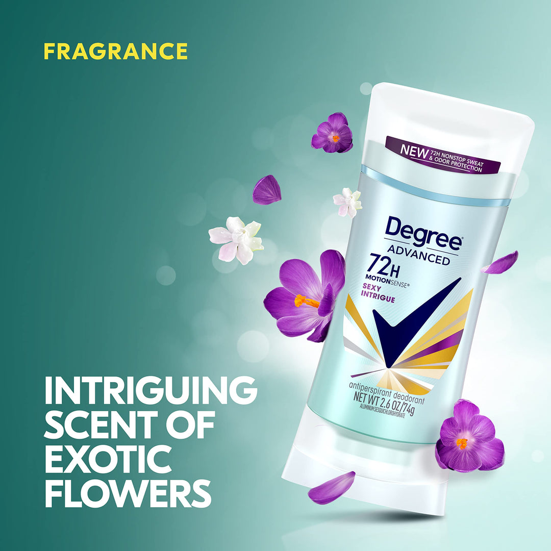 Degree Advanced Antiperspirant Deodorant, Sexy Intrigue, 2.6 oz, Pack of 2