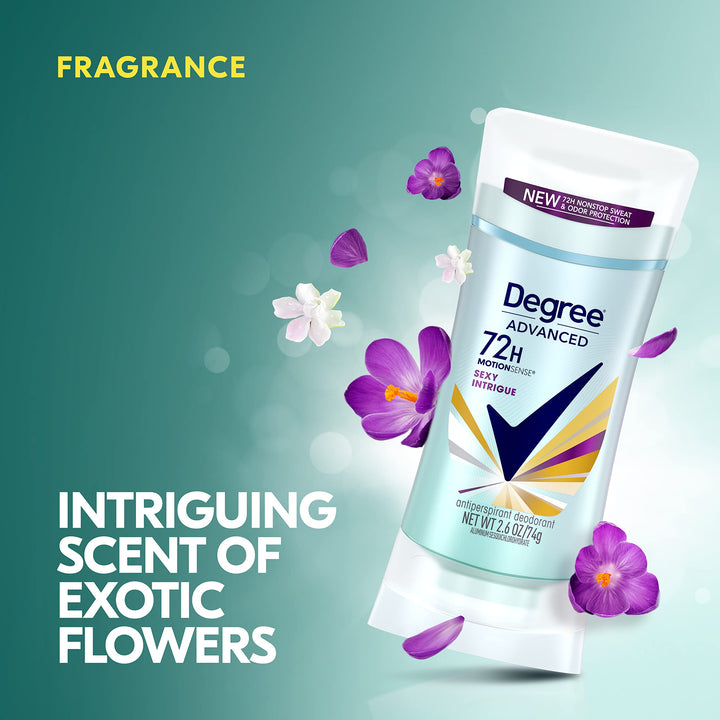 Degree Advanced Antiperspirant Deodorant, Sexy Intrigue, 2.6 oz, Pack of 2