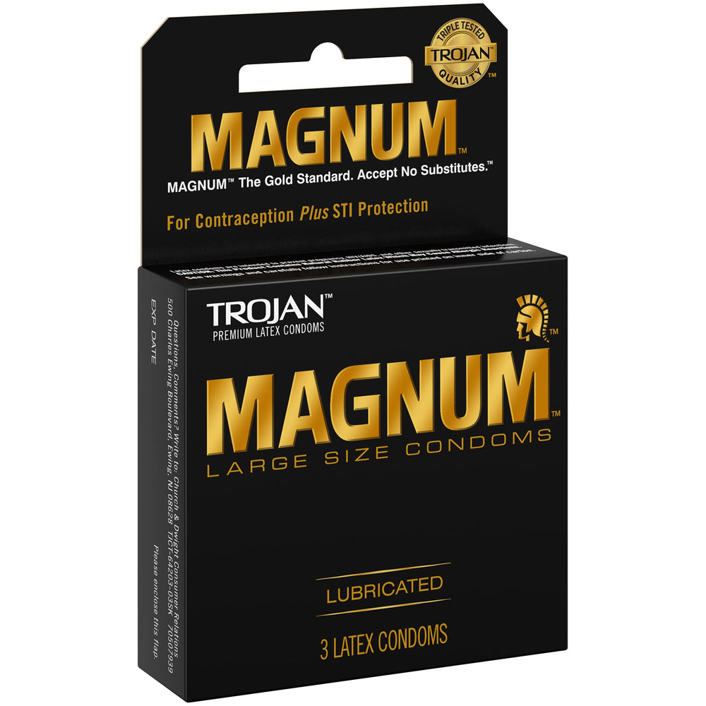 TROJAN Magnum Condoms, 3 Count