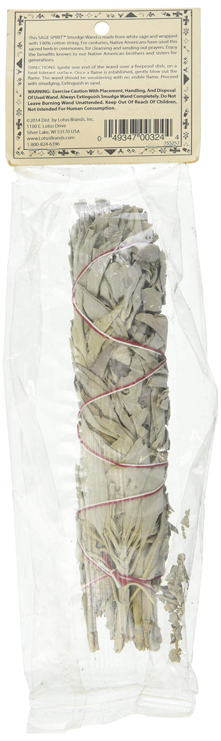 Sage Spirit Smudge Wand, White, 0.02 lb