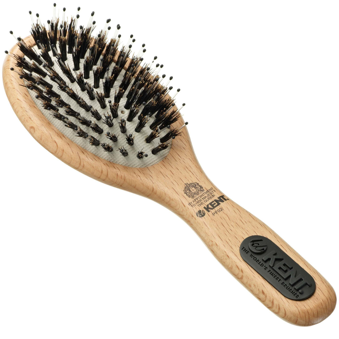 KENT PF02 Small Cushion Detangler Brush, Oval