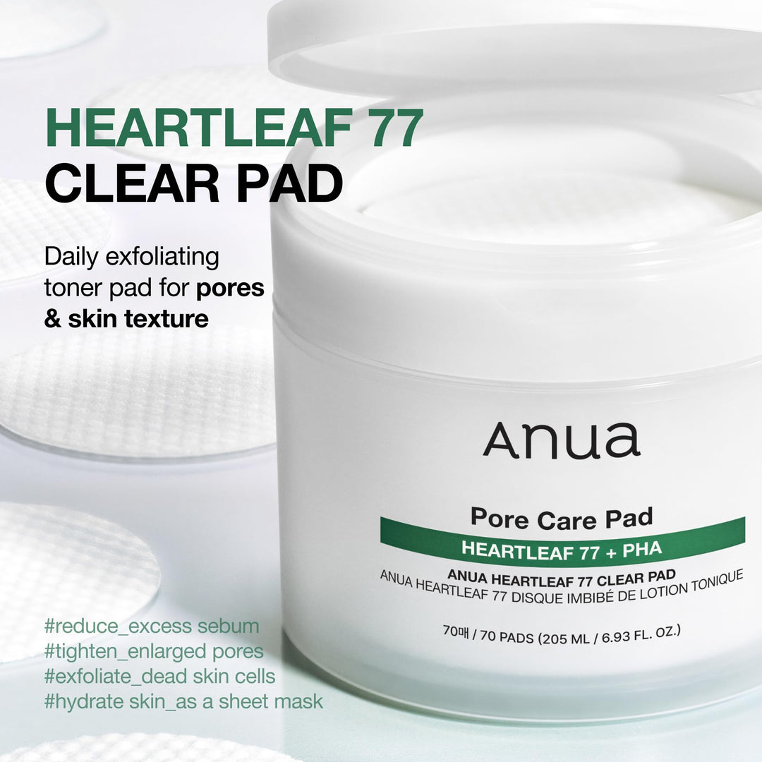 ANUA Heartleaf 77 Clear Pad, 70 Count