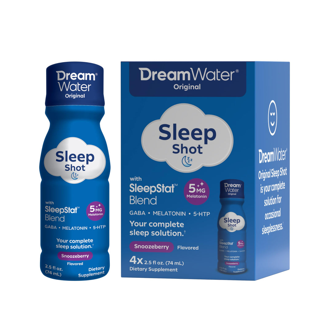 Dream Water Natural Sleep Aid Shot, Snoozeberry, 4 Count