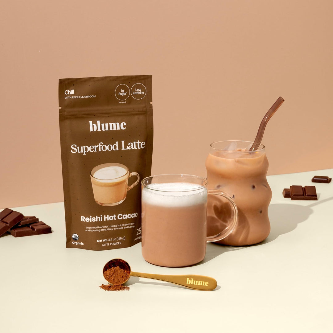 Blume Superfood Latte, Reishi Hot Cacao Powder, 25 Count