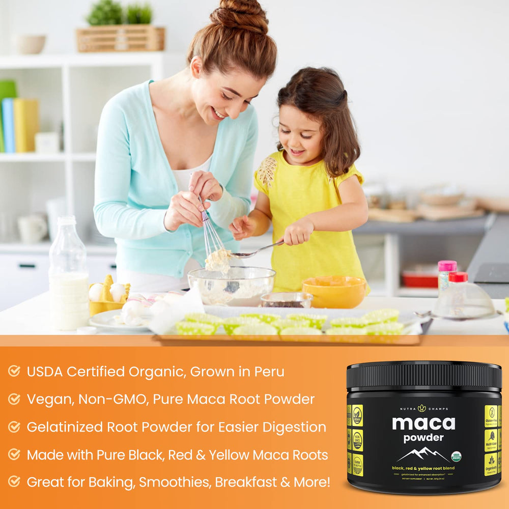 NutraChamps Organic Maca Powder, 8 oz