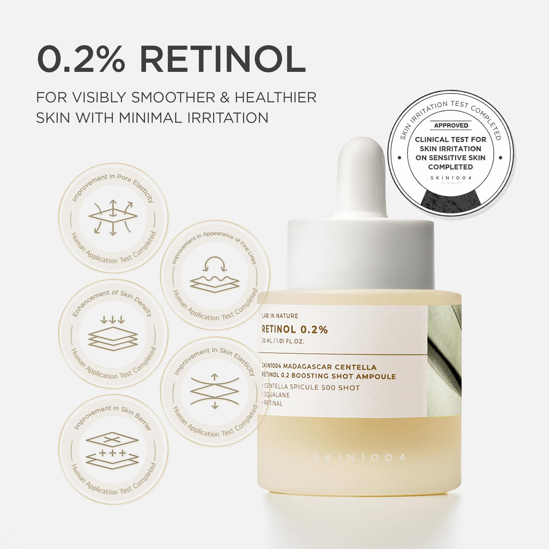 SKIN1004 Retinol 0.2% Boosting Shot Ampoule, 1.01 fl oz