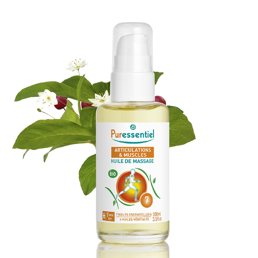 Puressentiel Muscle Relaxing Organic Massage Oil, 100 ml
