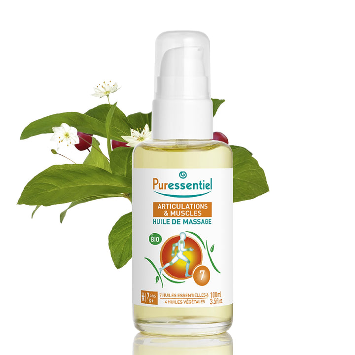 Puressentiel Muscle Relaxing Organic Massage Oil, 100 ml