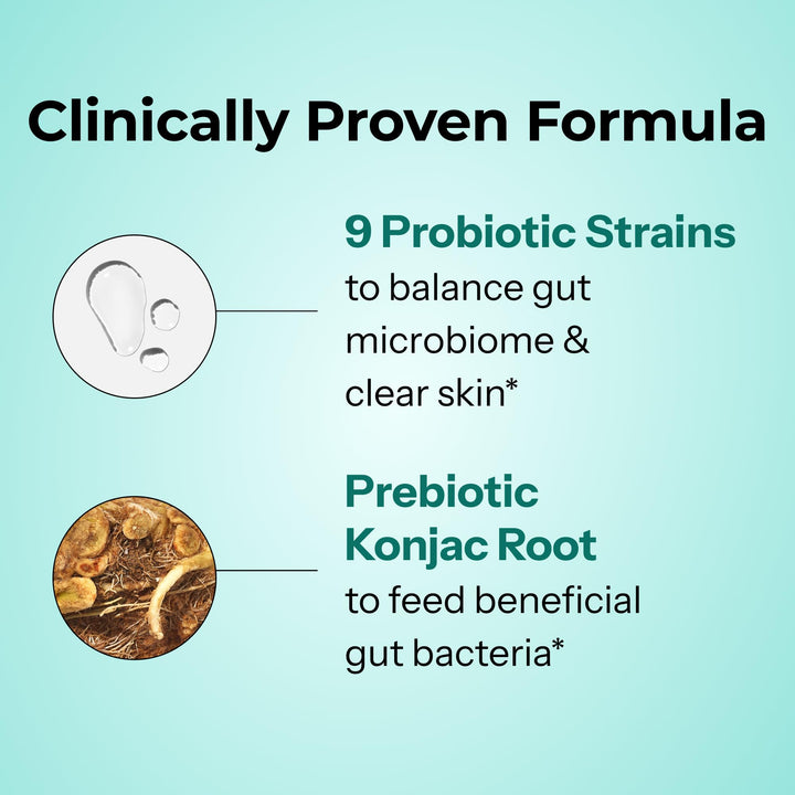 HUM Skin Squad Probiotic & Prebiotic, 60 Count