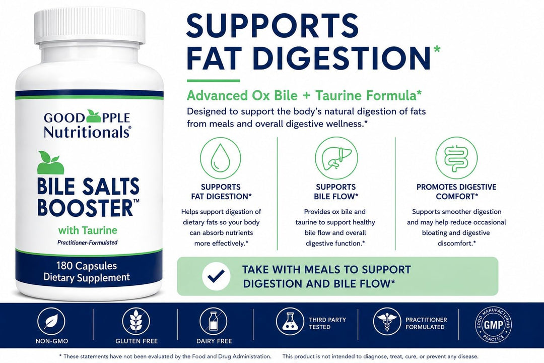 GOODAPPLE NUTRITIONALS Bile Salts Booster, 180 Count