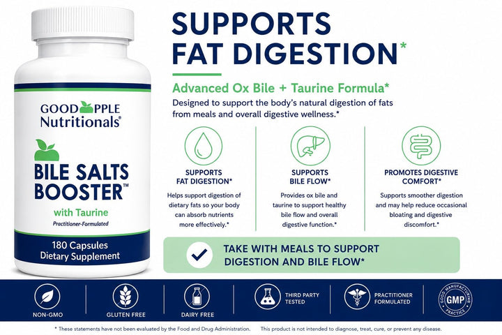 GOODAPPLE NUTRITIONALS Bile Salts Booster, 180 Count