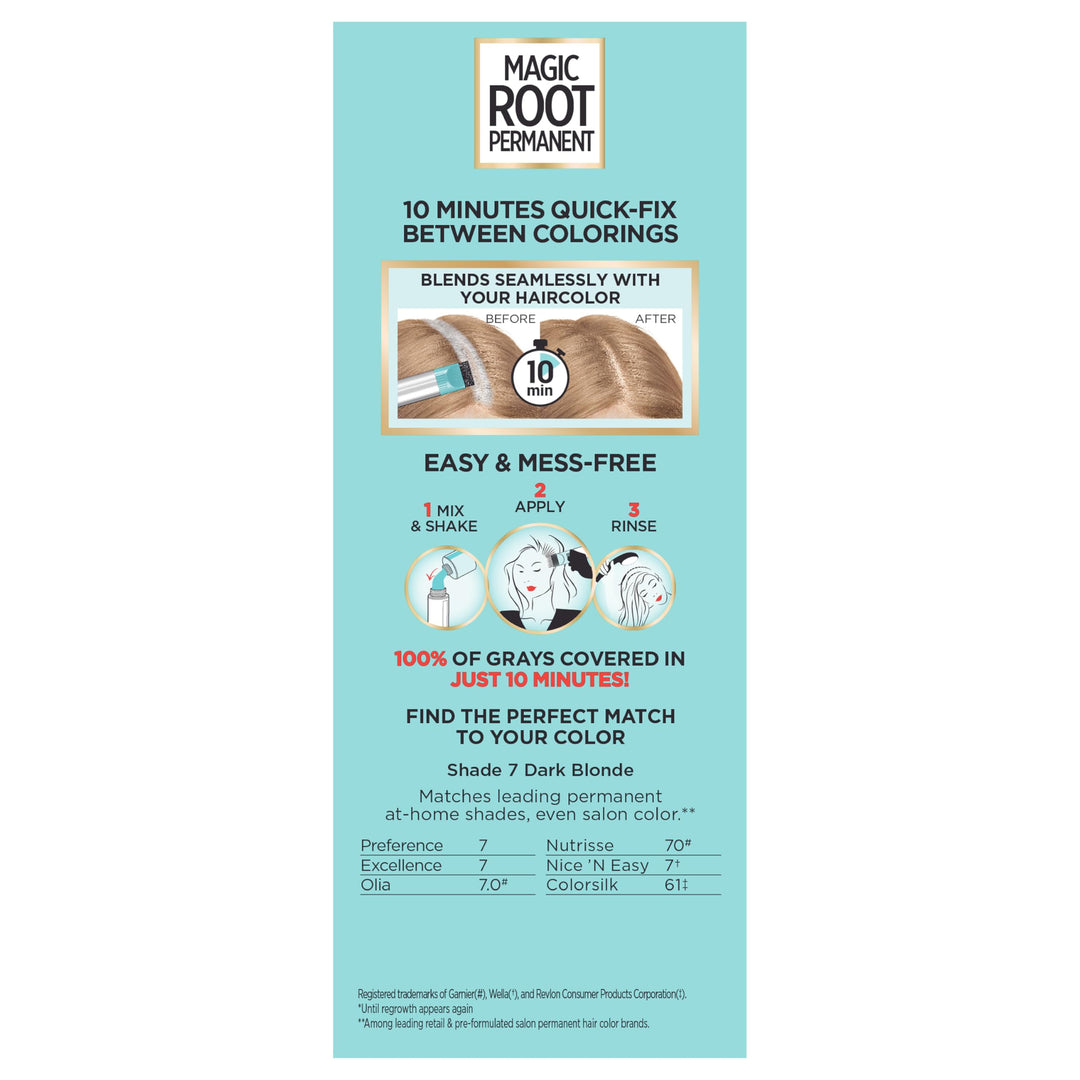 L'Oréal Paris Root Rescue 10 Minute Root Coloring Kit, 7 Dark Blonde