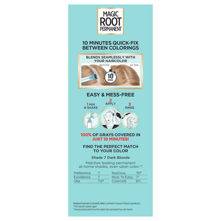 L'Oréal Paris Root Rescue 10 Minute Root Coloring Kit, 7 Dark Blonde