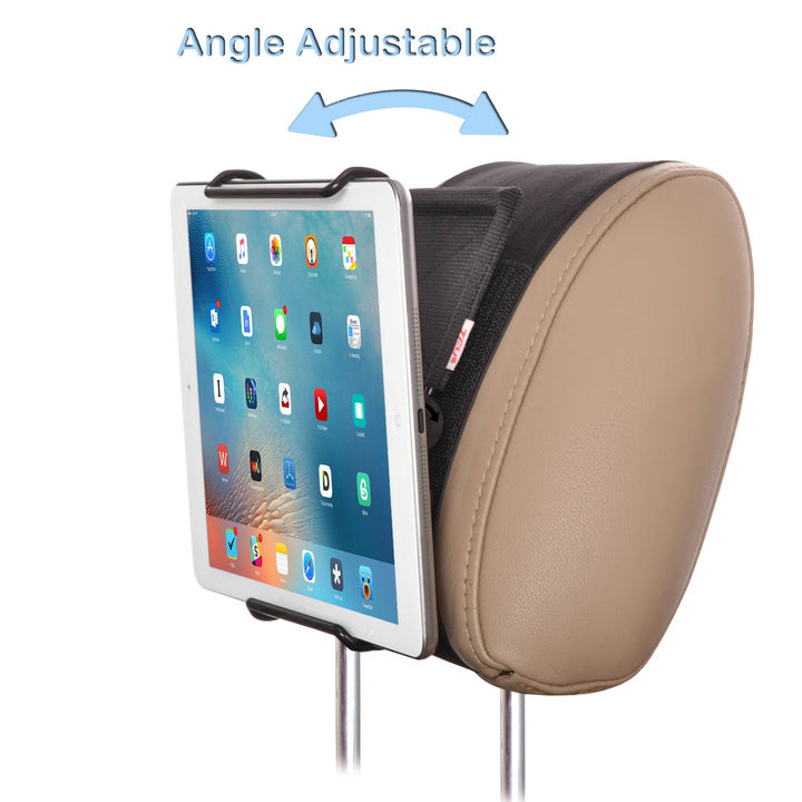 TFY Universal Car Headrest Mount Holder with Adjustable Clamp, 6-12.9 in