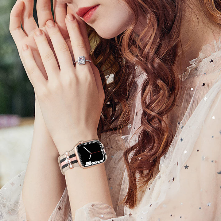 Bagoplus Designer Band With Charms For Apple Watch, 38mm 40mm 41mm 42mm 44mm 45mm 46mm 49mm