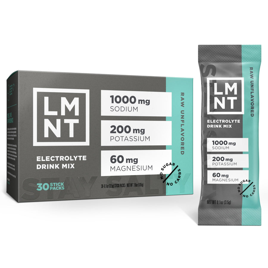 Drink LMNT Electrolyte Powder Packs, Unflavored, 30 Count