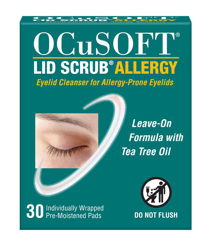 OCuSOFT Lid Scrub Allergy Eyelid Cleanser, 30 Count