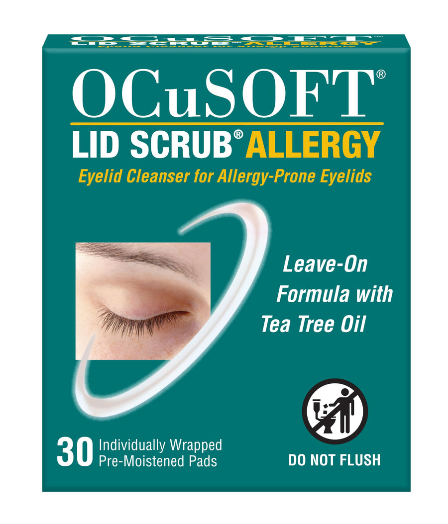 OCuSOFT Lid Scrub Allergy Eyelid Cleanser, 30 Count