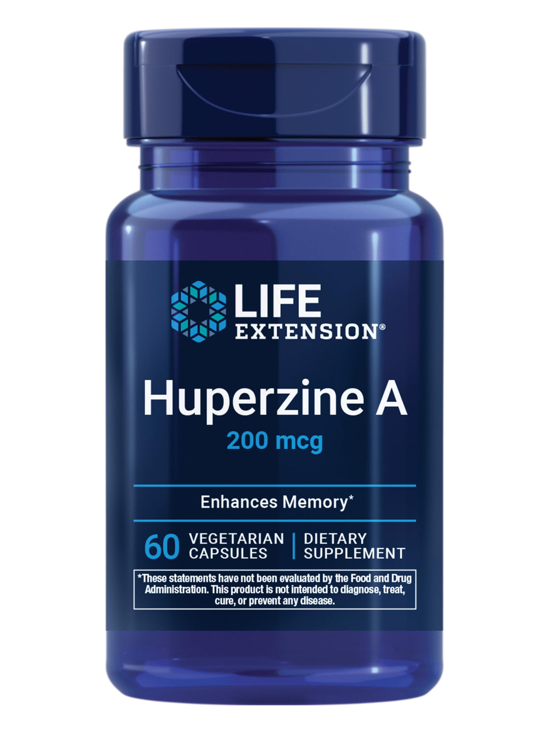 Life Extension Huperzine A Capsules, 200 mcg, 60 Count