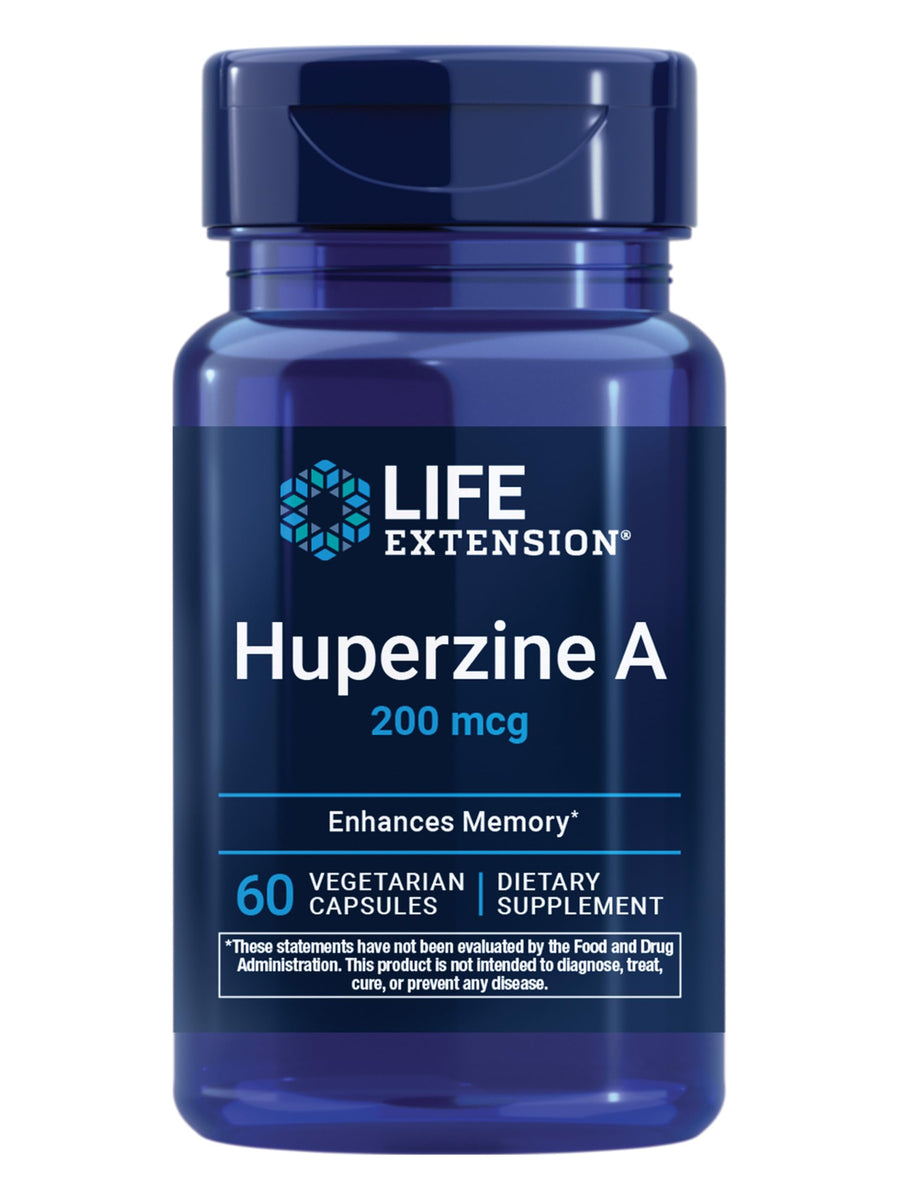 Life Extension Huperzine A Capsules, 200 mcg, 60 Count