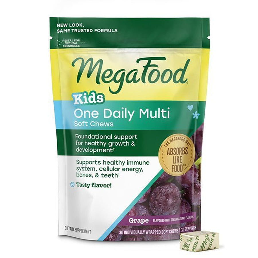 Megafood Kids One Daily Multivitamin Soft Chews, Grape, 30 Count