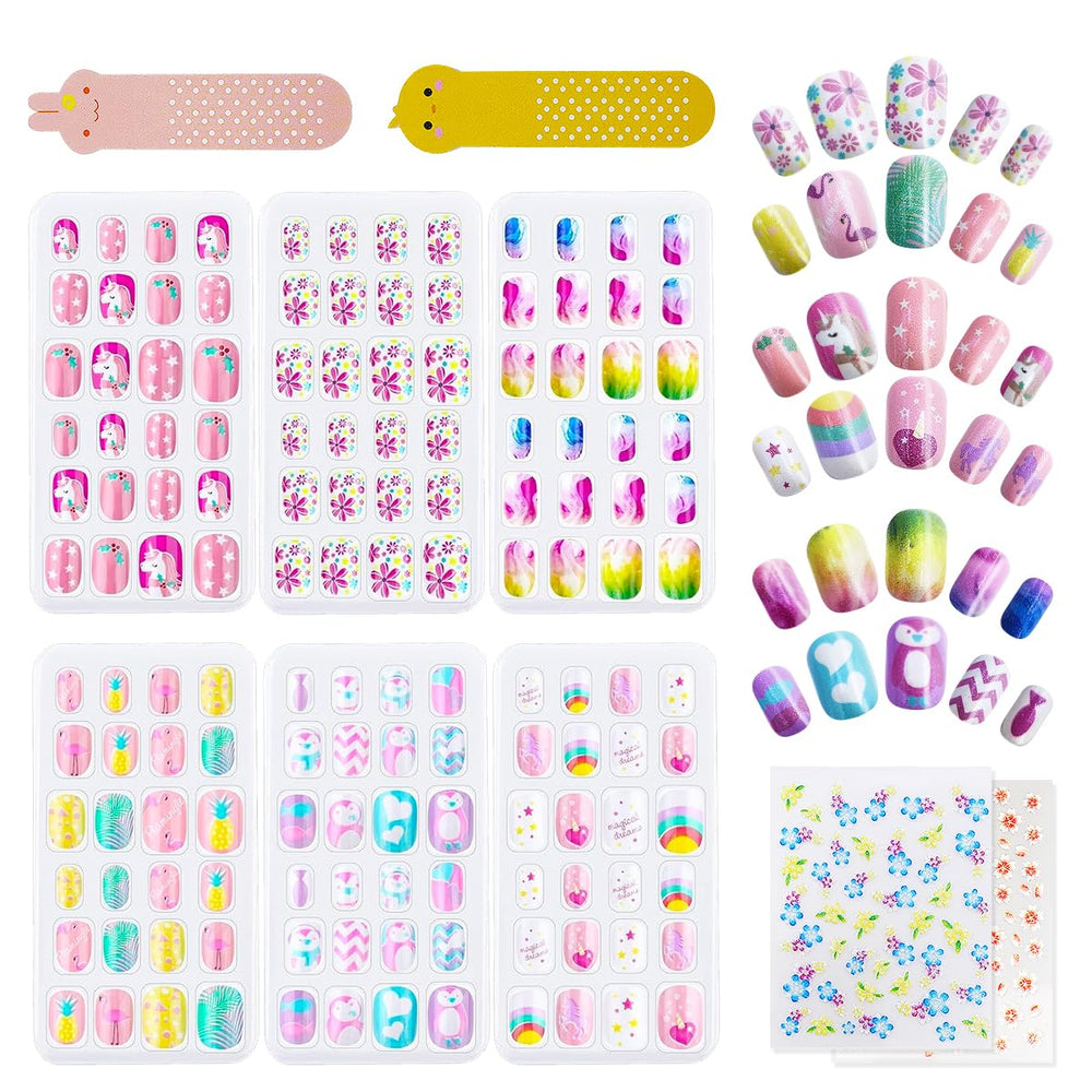 SeseBee Kids Press On Nails, Unicorn, 144 Count