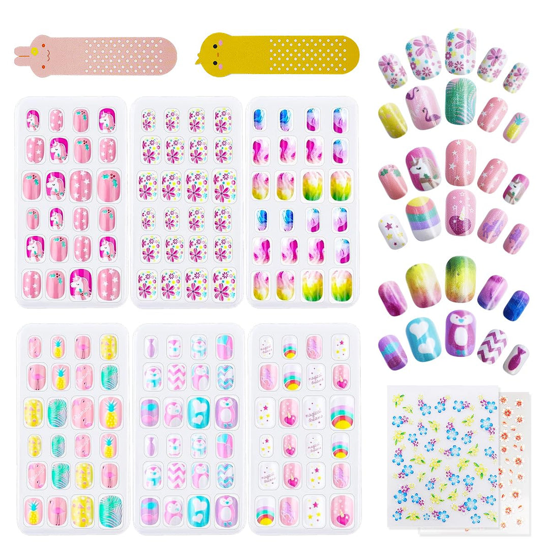 SeseBee Kids Press On Nails, Unicorn, 144 Count