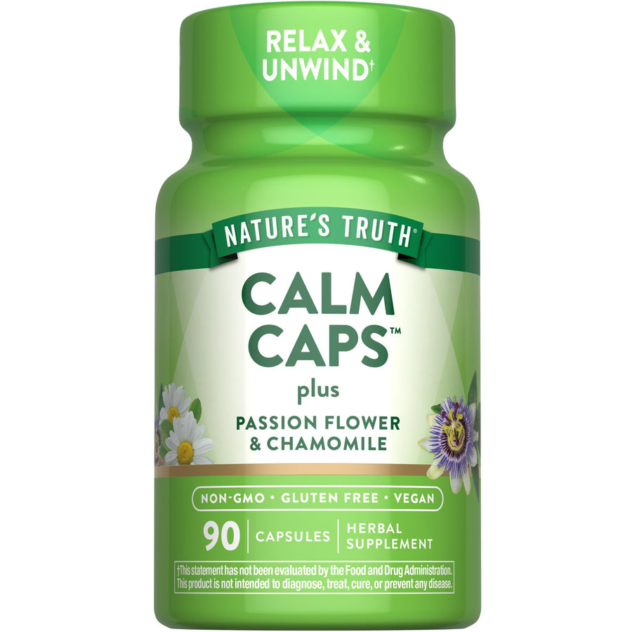 Nature's Truth Calm Caps, Passion Flower and Chamomile, 90 Count