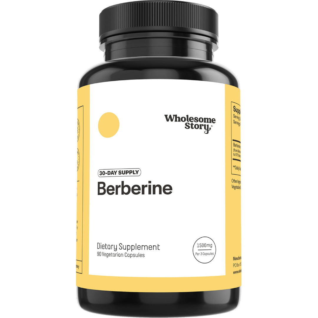 Wholesome Story Berberine HCl Capsules, 1500 mg, 90 Count