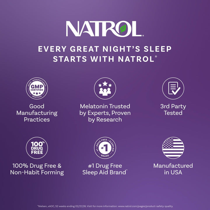 Natrol Melatonin Fast Dissolve Tablets, Strawberry, 1 mg, 90 Count