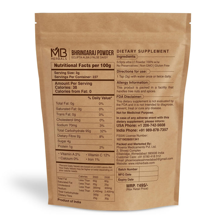 MB Herbals Bhringraj Powder, 454 g