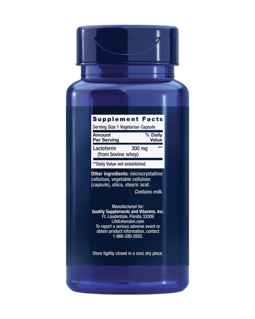 Life Extension Lactoferrin, 300 mg, 60 Count