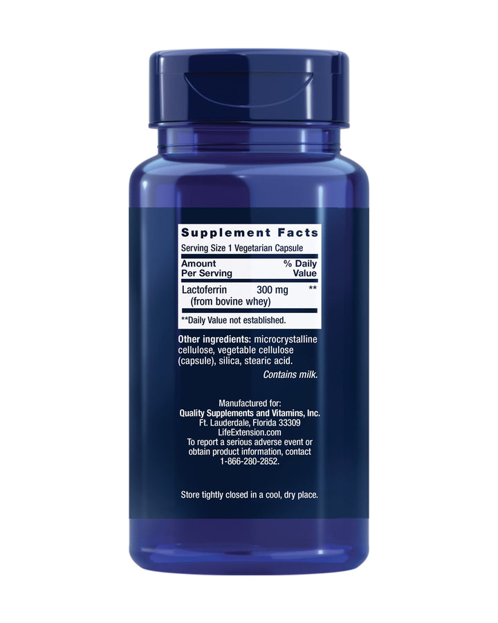 Life Extension Lactoferrin, 300 mg, 60 Count