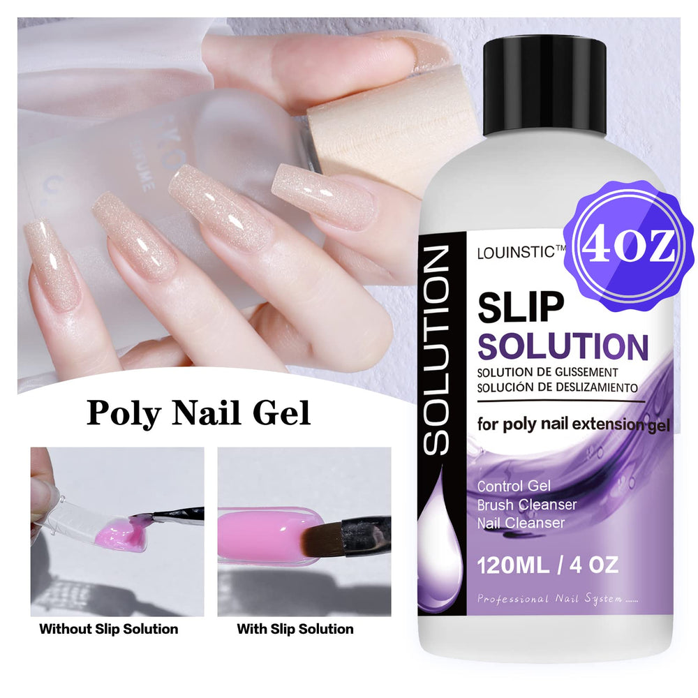 LOUINSTIC Slip Solution For Poly Extension Gel, 4 fl oz