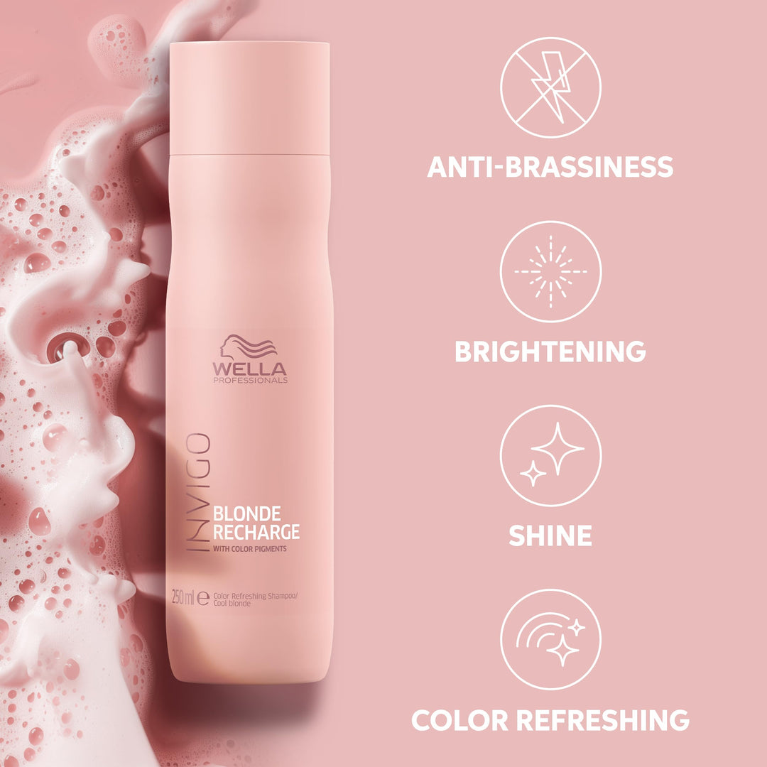 Wella Professionals Invigo Blonde Recharge Color Refreshing Shampoo, 1 l