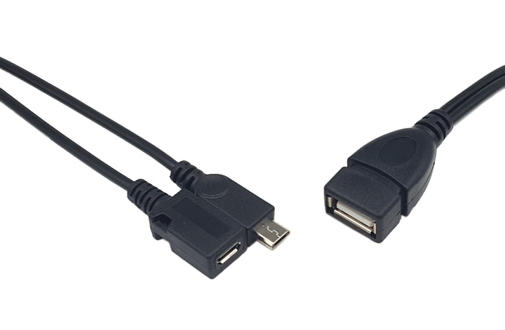 SinLoon USB 2.0 Y Splitter Cable, Micro USB OTG Host, USB A Female to Micro USB Male