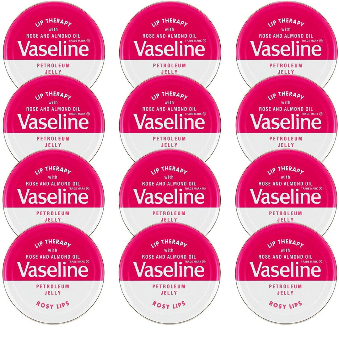 Vaseline Lip Balm, Rosy Lips, 20 g, Pack of 12