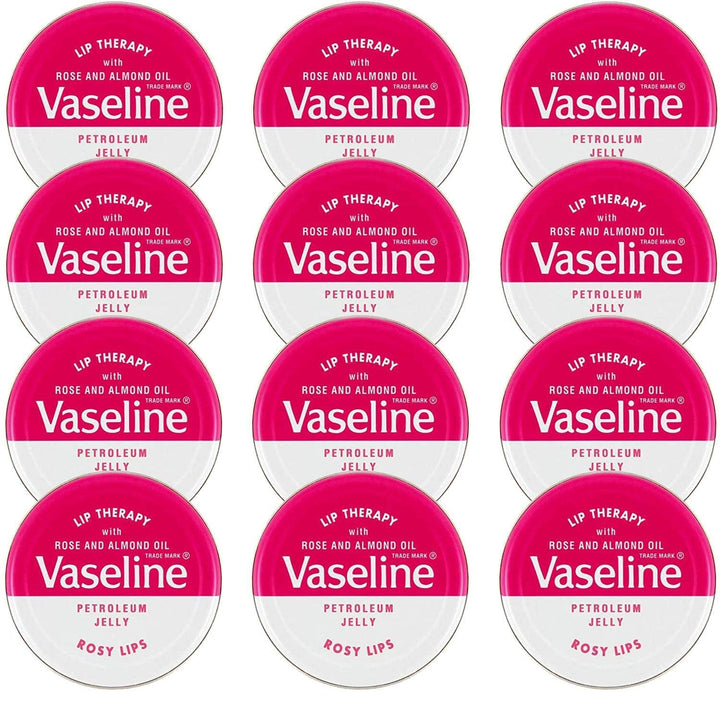 Vaseline Lip Balm, Rosy Lips, 20 g, Pack of 12
