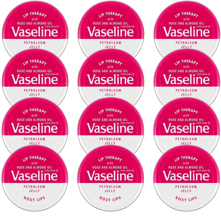 Vaseline Lip Balm, Rosy Lips, 20 g, Pack of 12
