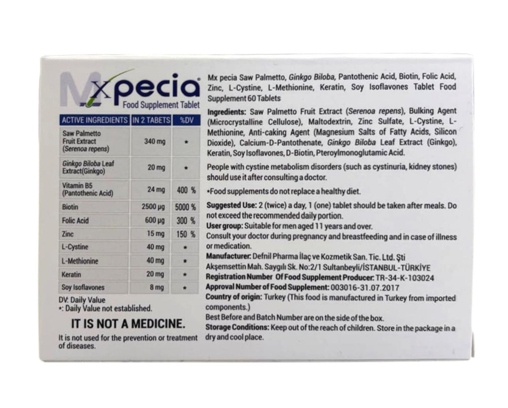 XPECIA Anti Hair Loss DHT Blocker Tablets