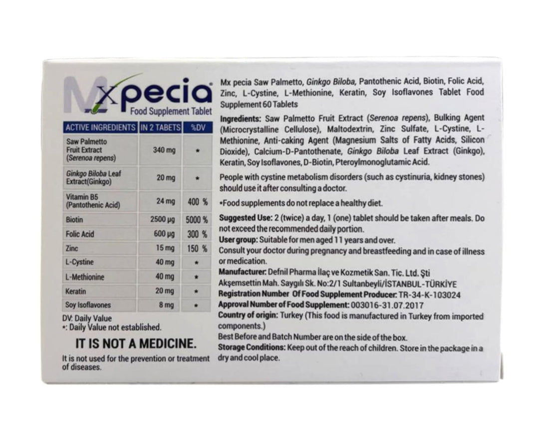 XPECIA Anti Hair Loss DHT Blocker Tablets