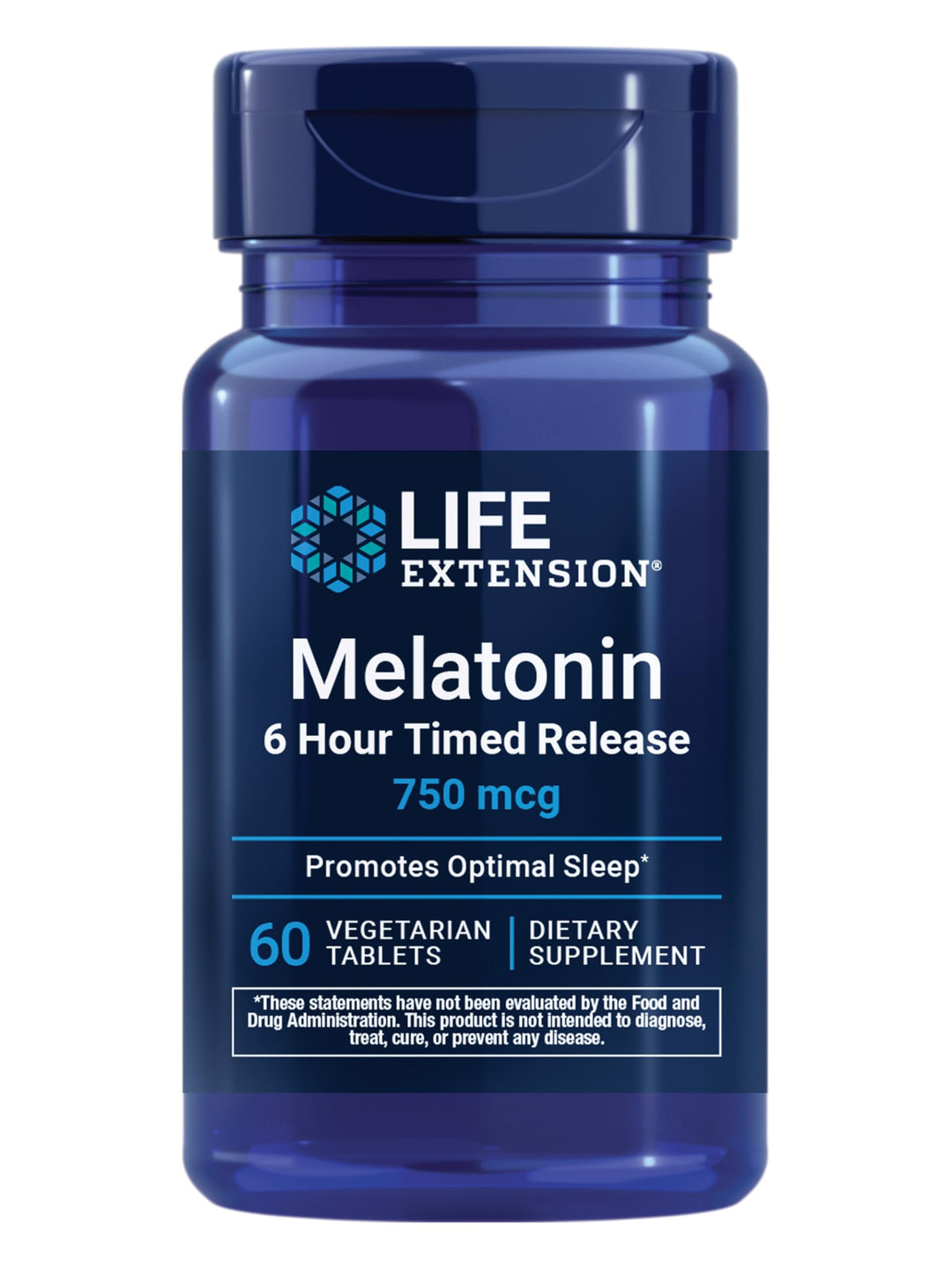 Life Extension Melatonin Timed Release, 750 mcg, 60 Count