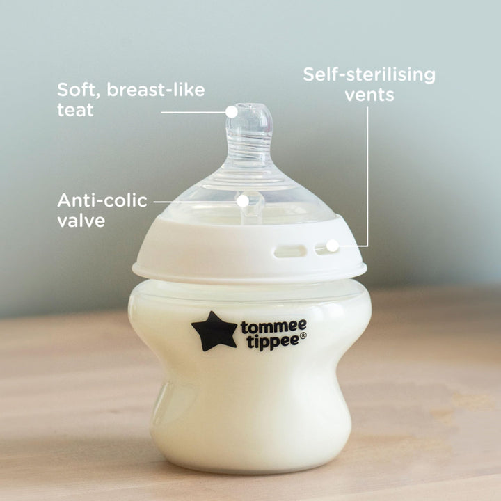 Tommee Tippee Natural Start Baby Bottle, 3 Count, 150 ml