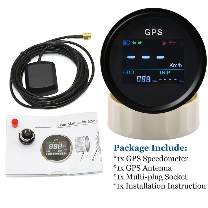 KAOLALI Digital GPS Speedometer, 52mm, 9-32V