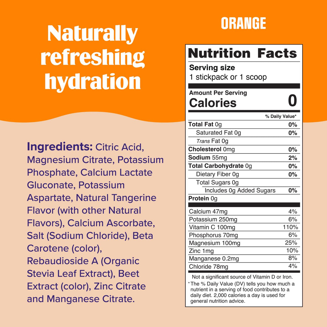 Ultima Replenisher Electrolytes Powder, Orange, 30 Count