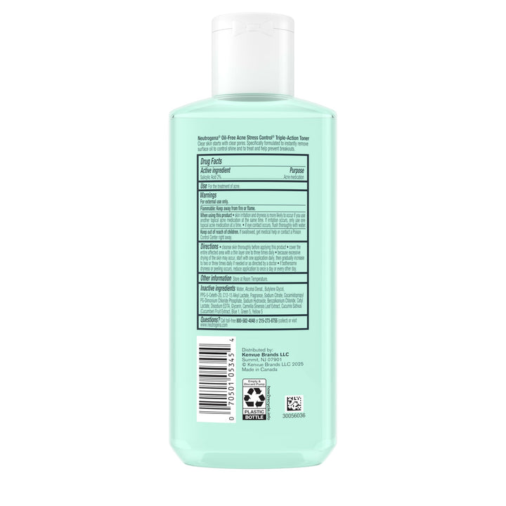 Neutrogena Oil-Free Acne Stress Control Triple-Action Toner, 8 fl oz