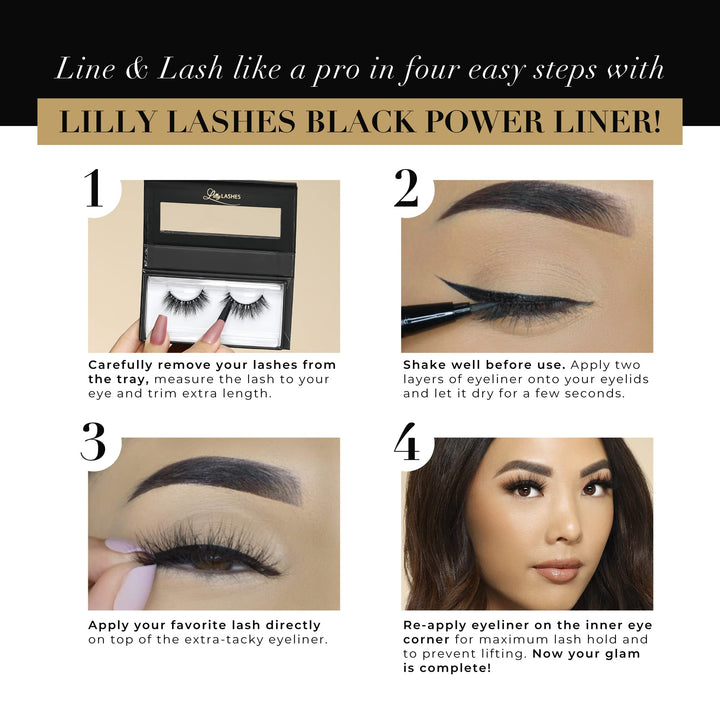 Lilly Lashes Power Liner, Black, 2 Count